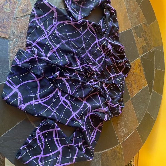 Love the mini buttons- purple multi shirt - Picture 3 of 3